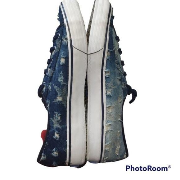 Keds Women's Double Up Distressed Denim Fashion Sneaker Size 10 - Picture 6 of 7